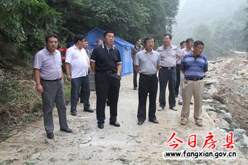 沈明云深入沙河鄉檢查指導抗災救災工作