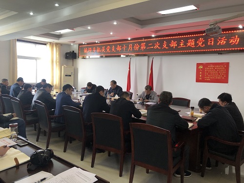 姚坪鄉開展機關黨支部十月份第二次支部主題黨日活動