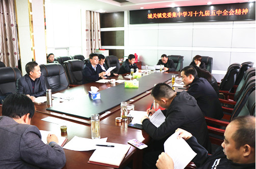 城關鎮黨委認真傳達學習黨的十九屆五中全會精神