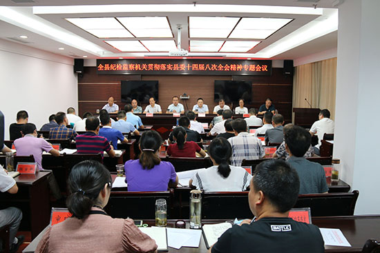 縣紀委監委貫徹落實縣委十四屆八次全體（擴大）會議精神