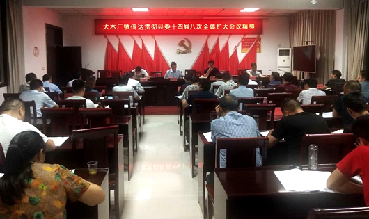 大木廠鎮傳達貫徹縣委十四屆八次全體（擴大） 會議精神