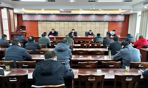 縣委第六巡察組向九道鄉4個村級黨組織反饋巡察情況