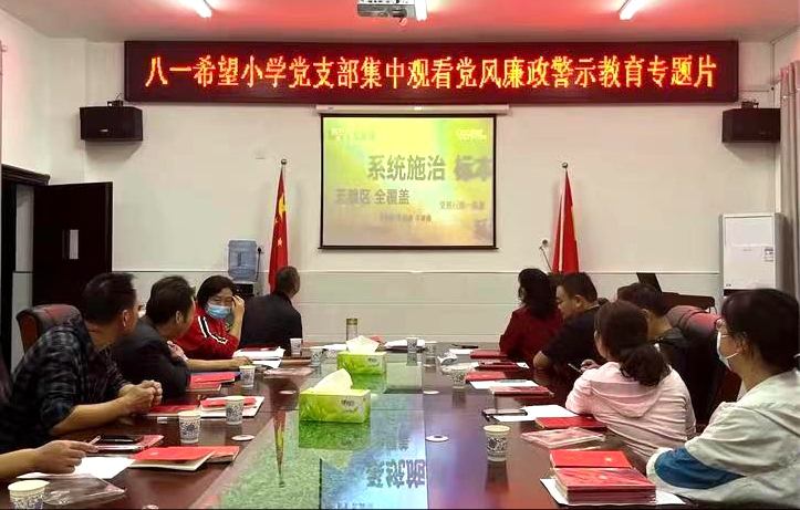 城關(guān)鎮(zhèn)八一希望小學(xué)黨支部：開展警示教育 筑牢反腐防線