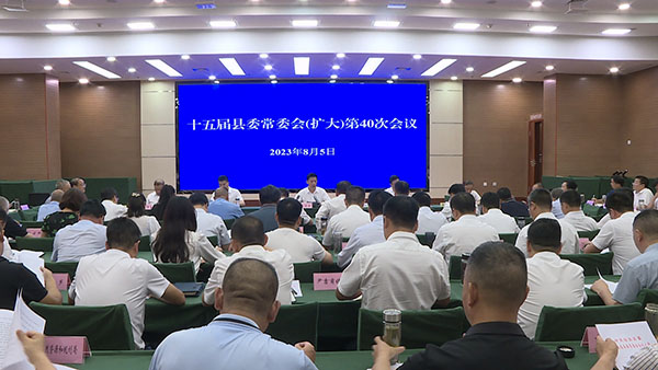 紀道清主持召開縣委常委會（擴大）會議：尊重歷史 崇尚文化 順應民意 科學做好道路命名工作