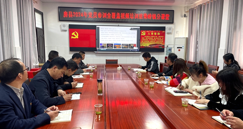 青峰鎮教育總支：參加2024年春訓全覆蓋視頻培訓